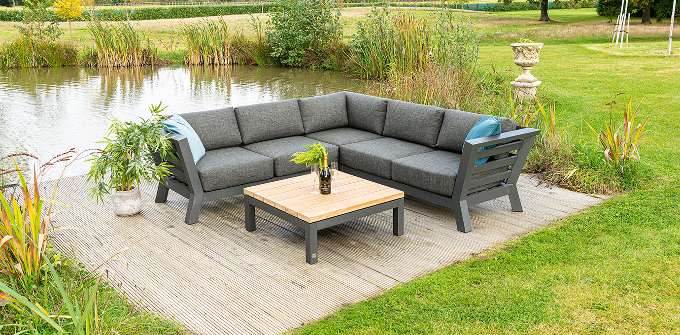 4 Seasons Outdoor Meteoro Aluminium Corner Set | Garden Furniture Online