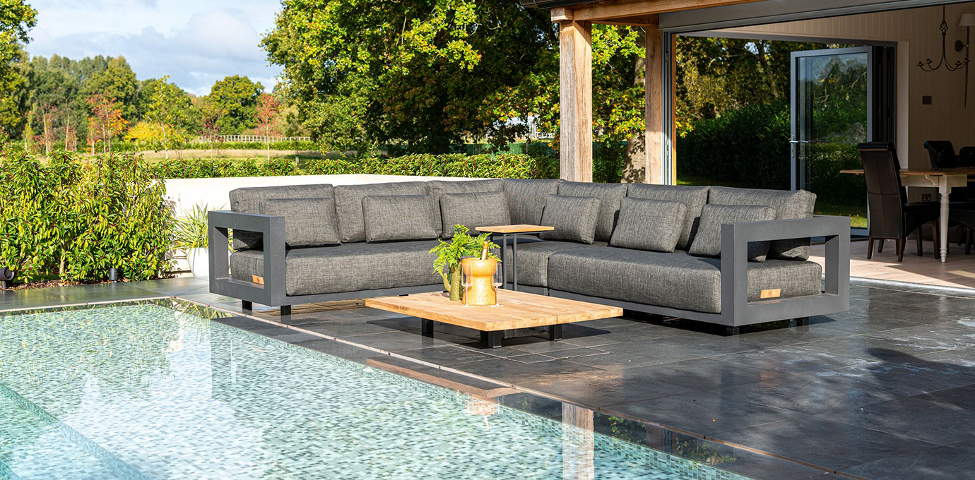 4 Seasons Outdoor Metropolitan Aluminium Corner Set | Garden Furniture Online