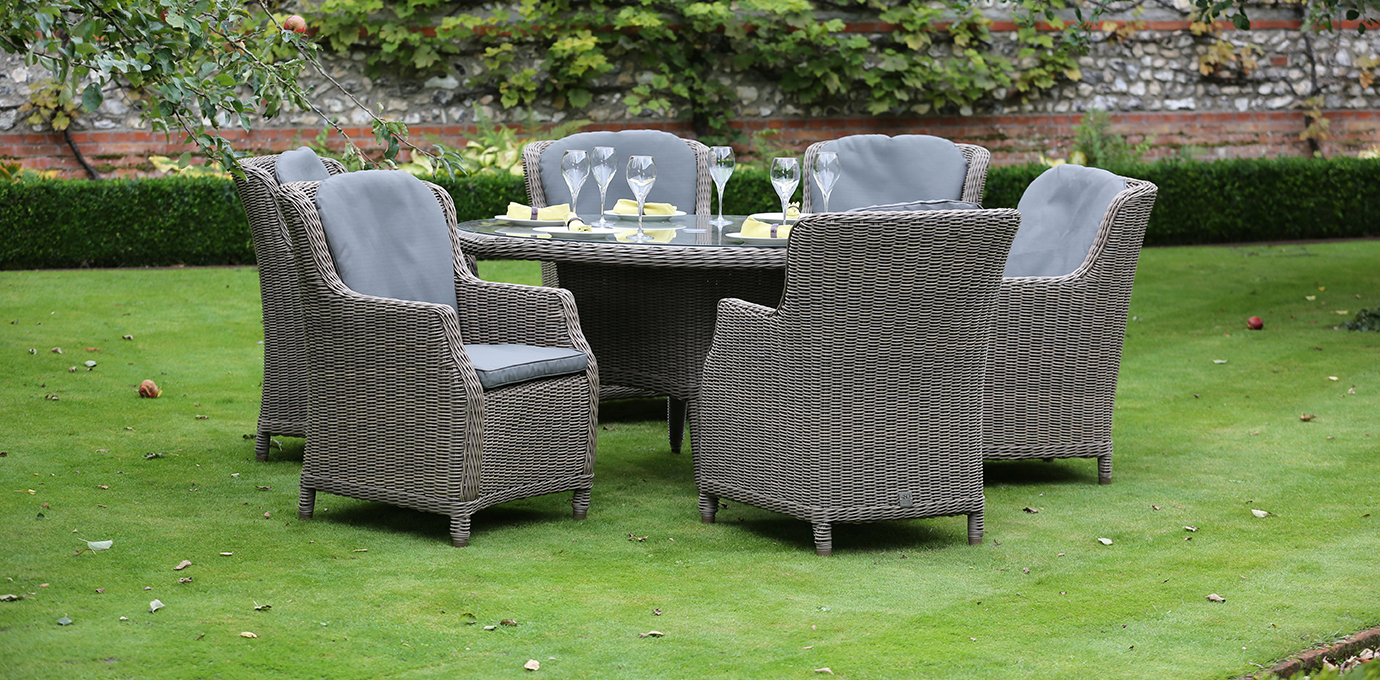 4 Seasons Outdoor Brighton Wicker Dining Set | Garden Furniture Online