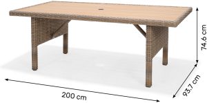 LifestyleGarden Bermuda 6 Seat Dining Set in Natural | Garden Furniture Online