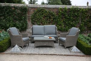 4 Seasons Outdoor Brighton Lounge Set in Pure Weave | Garden Furniture Online