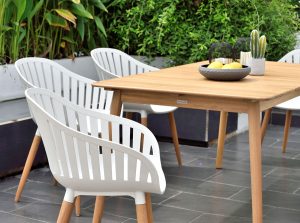 LifestyleGarden Nassau DuraOcean 6 Seat Rectangular Dining Set   Oatmeal | Garden Furniture Online