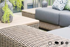 4 Seasons Outdoor Kingston Teak Corner Set in Pure Weave | Garden Furniture Online