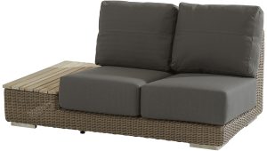 4 Seasons Outdoor Kingston Teak Corner Set in Pure Weave | Garden Furniture Online