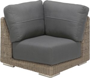 4 Seasons Outdoor Kingston Teak Corner Set in Pure Weave | Garden Furniture Online