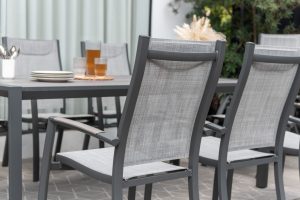 LifestyleGarden Urbanite Panama Dark 8 Seat Mixed Dining Set | Garden Furniture Online