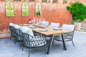 4 Seasons Outdoor Calpi 6 Seat Low Dining Set | Garden Furniture Online