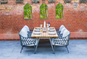 4 Seasons Outdoor Calpi 6 Seat Low Dining Set | Garden Furniture Online
