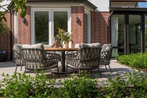 4 Seasons Outdoor Calpi 6 Seat Round Low Dining Set | Garden Furniture Online