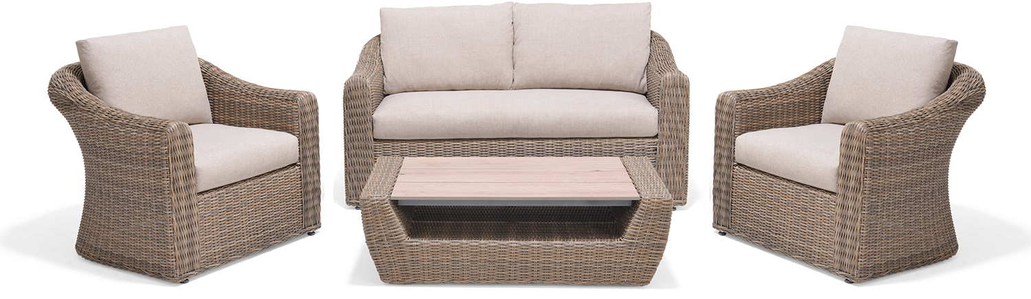 LifestyleGarden Martinique Natural Lounge Set | Garden Furniture Online