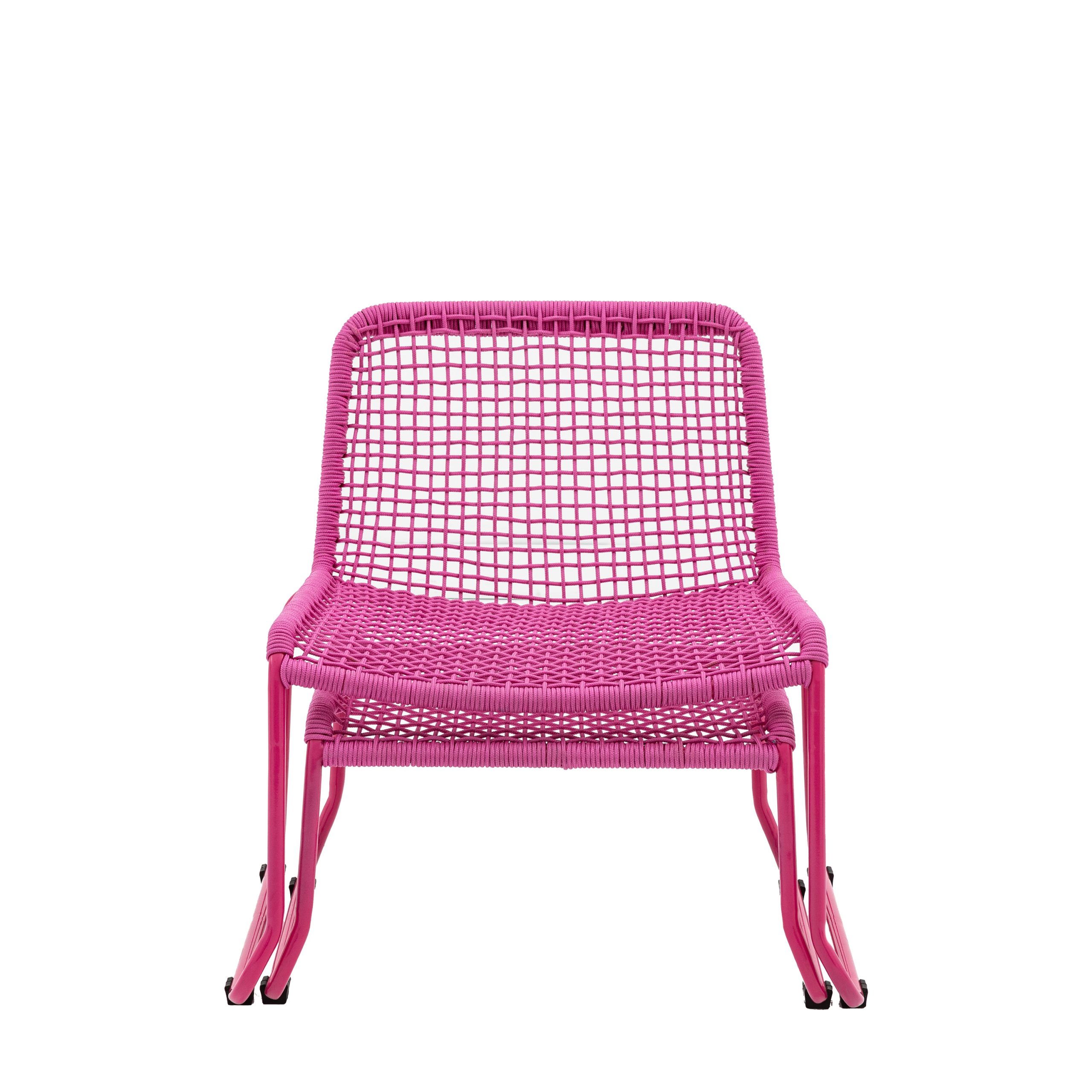 Gallery Outdoor Sassano Lounge Chair with Footstool Pink