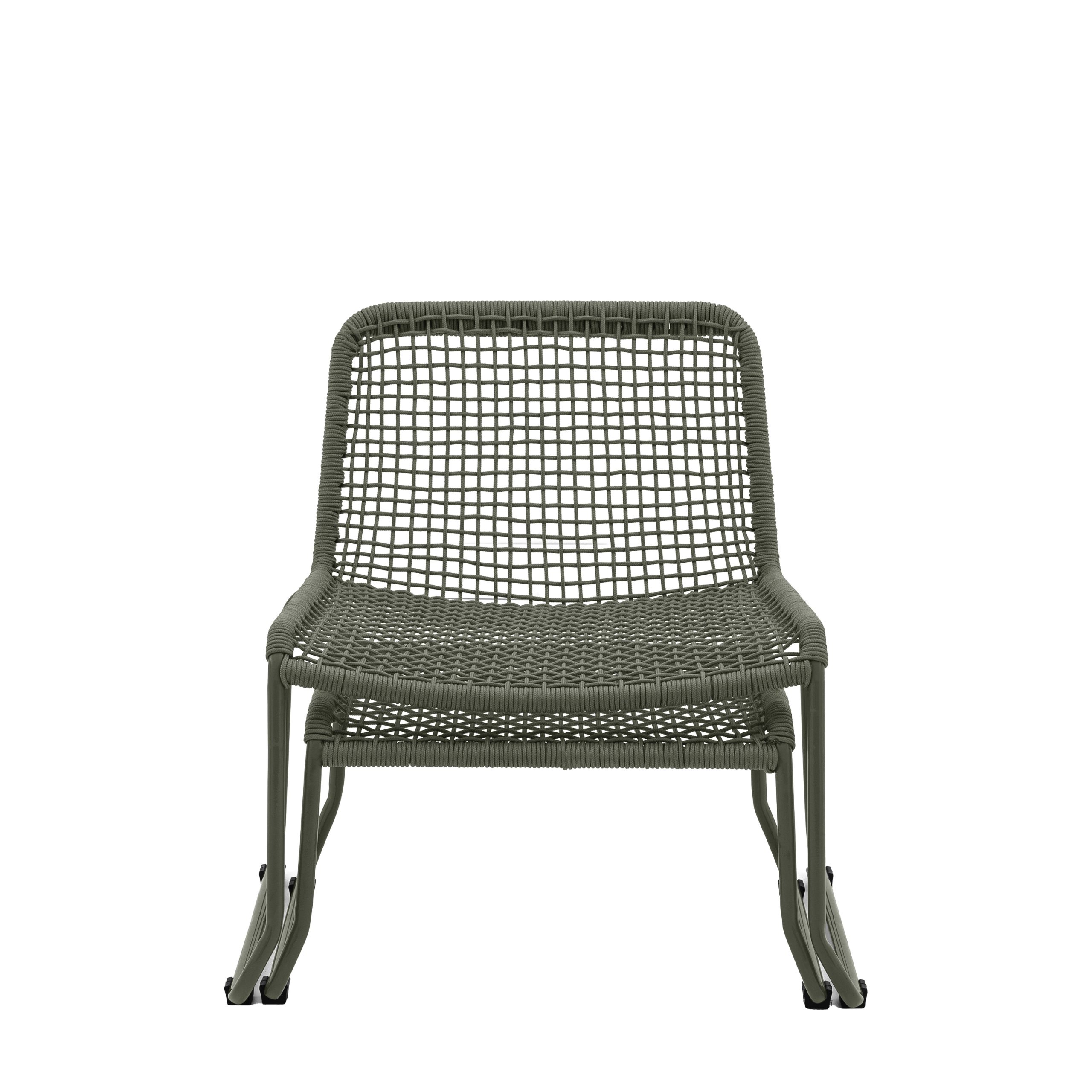 Gallery Outdoor Sassano Lounge Chair with Footstool Green