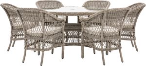 Gallery Outdoor Menton 6 Seater Round Dining Set | Garden Furniture Online