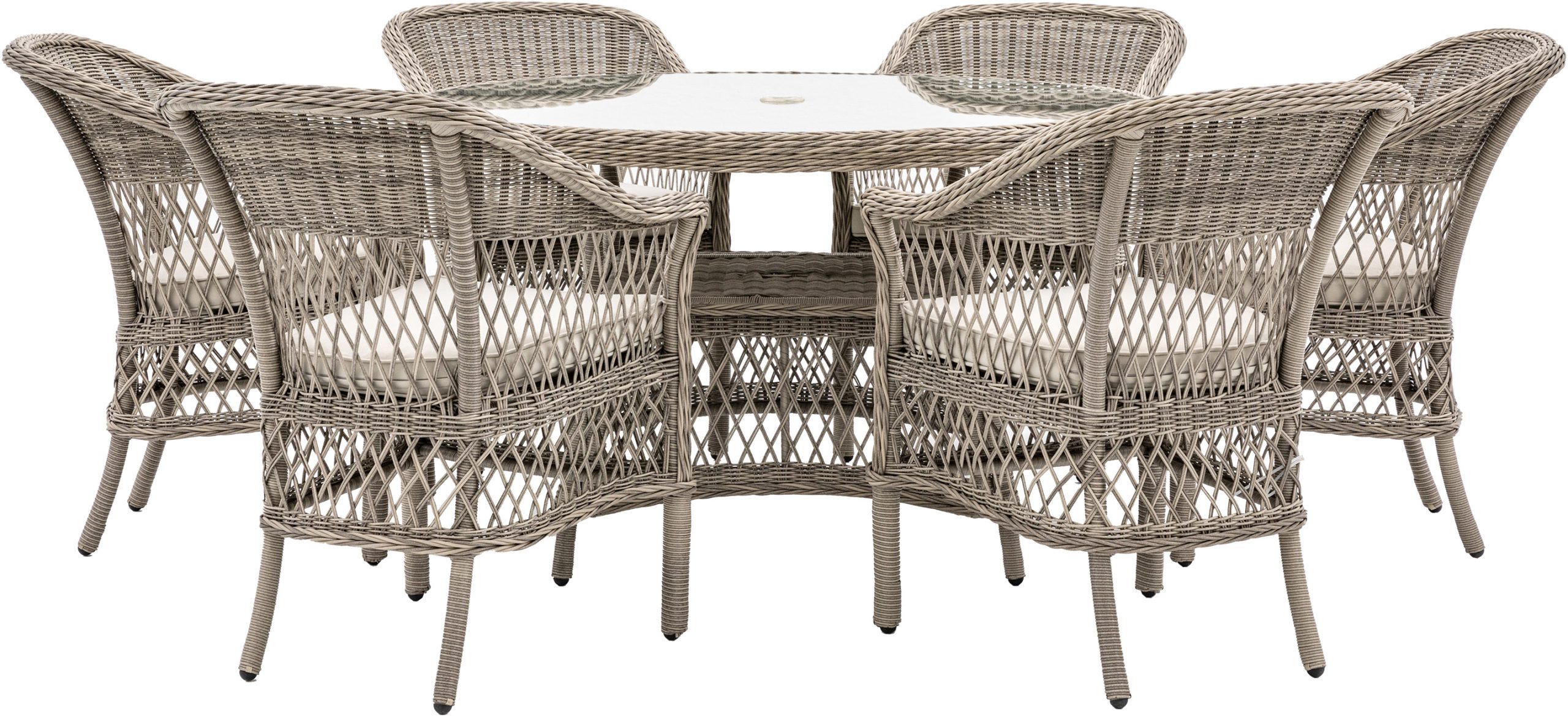 Gallery Outdoor Menton 6 Seater Round Dining Set