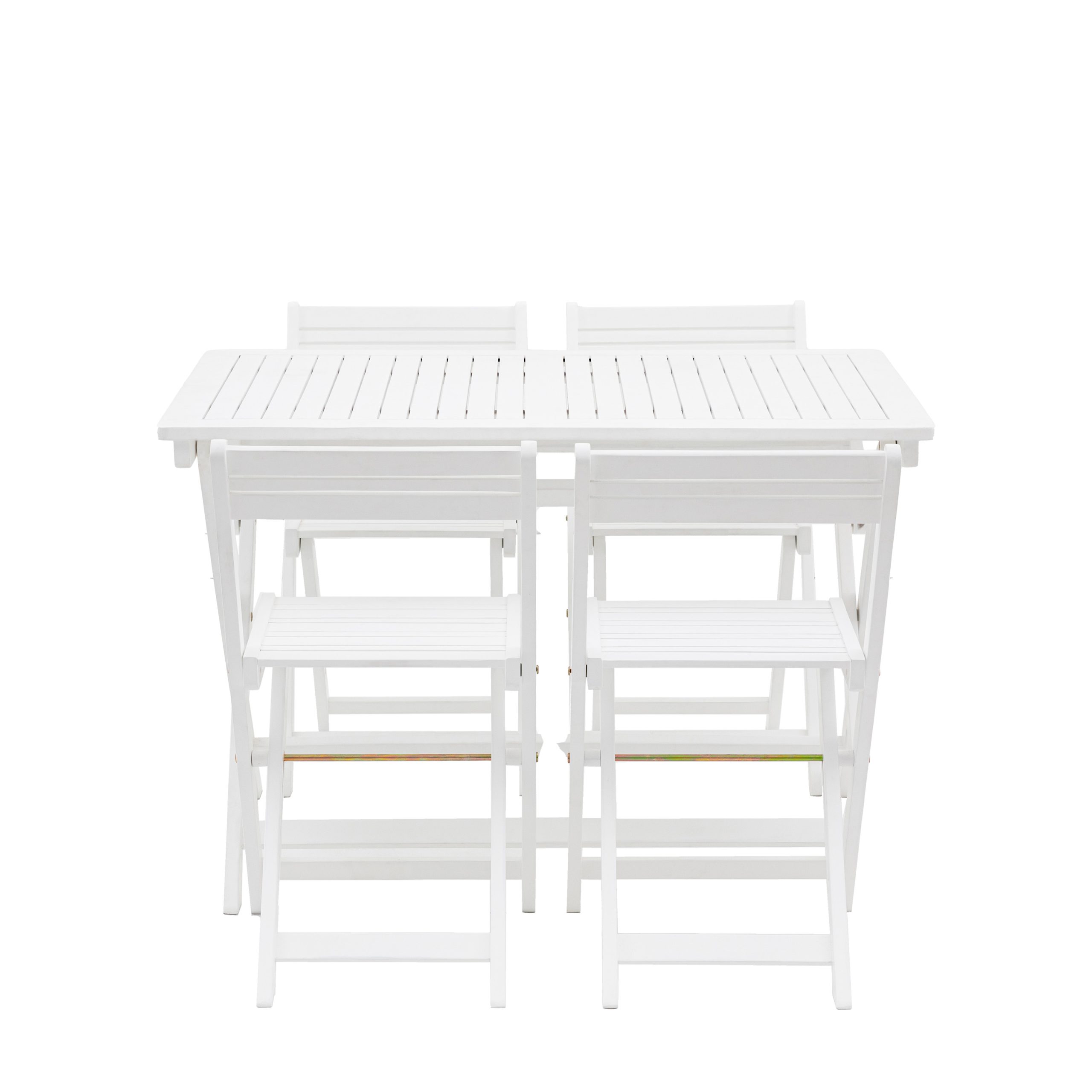 Gallery Outdoor Lindos White Folding Dining Set