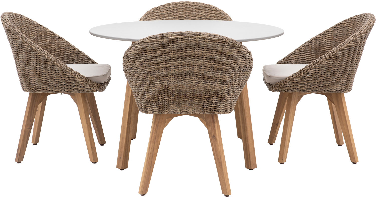 Gallery Direct Avena 4 Seater Round Dining Set