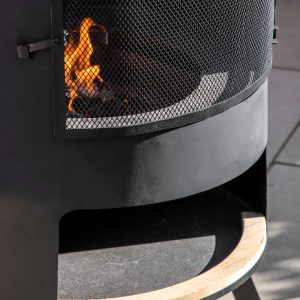 Gallery Outdoor Foligno Chiminea with Pizza Shelf 500x500x1865mm | Garden Furniture Online