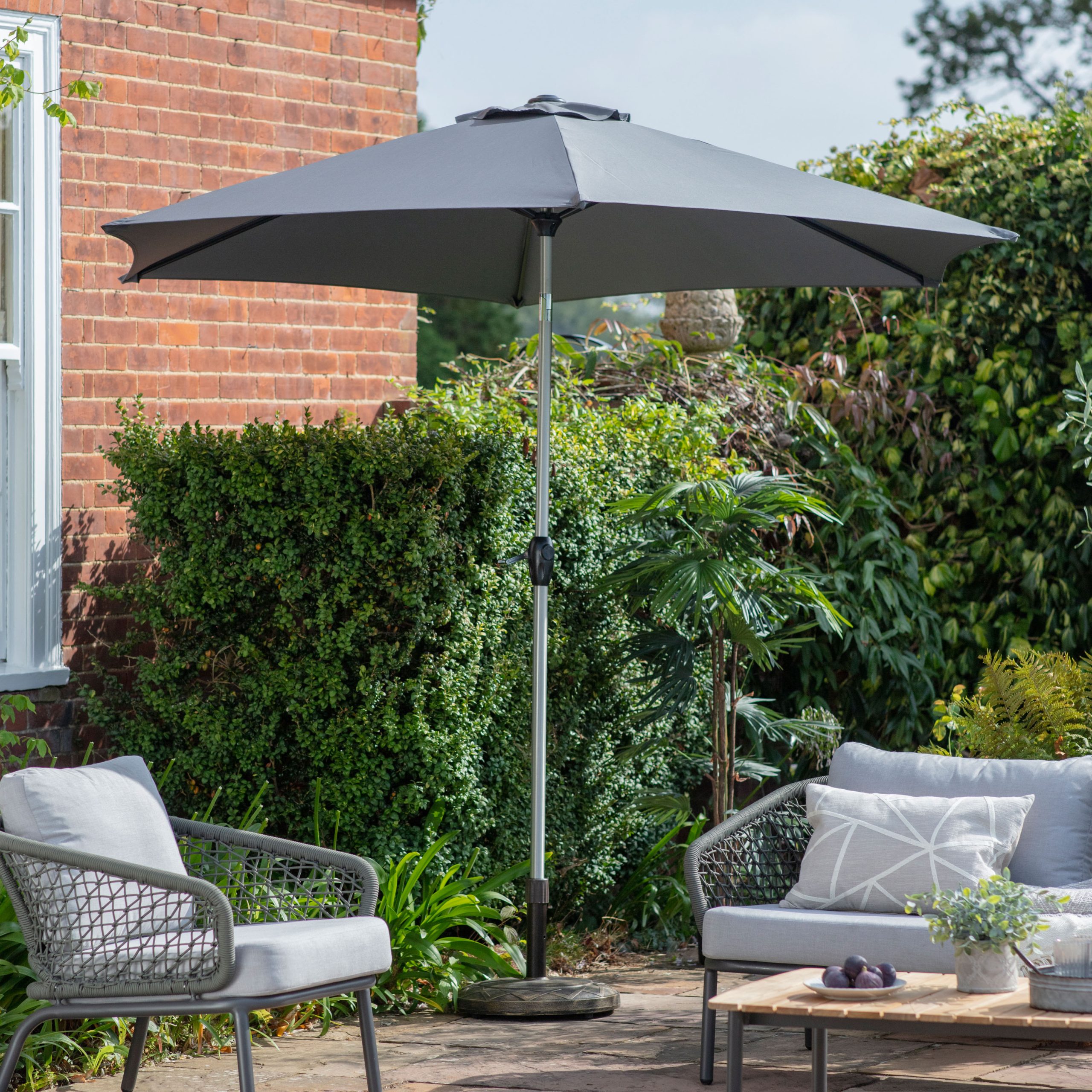 Gallery Outdoor Vazzano 2.7m Parasol Grey