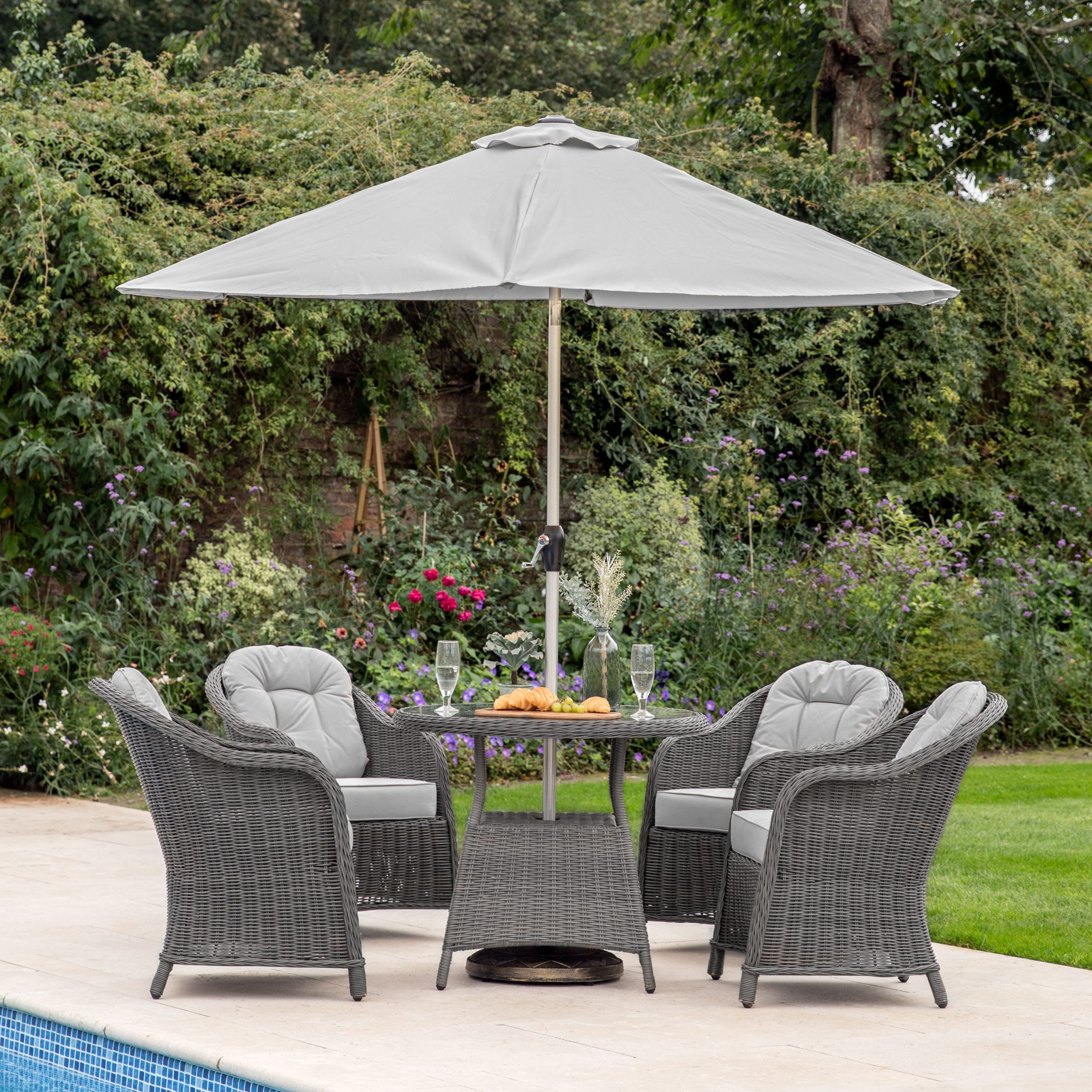 Gallery Outdoor Vazzano 2x3m Parasol Grey