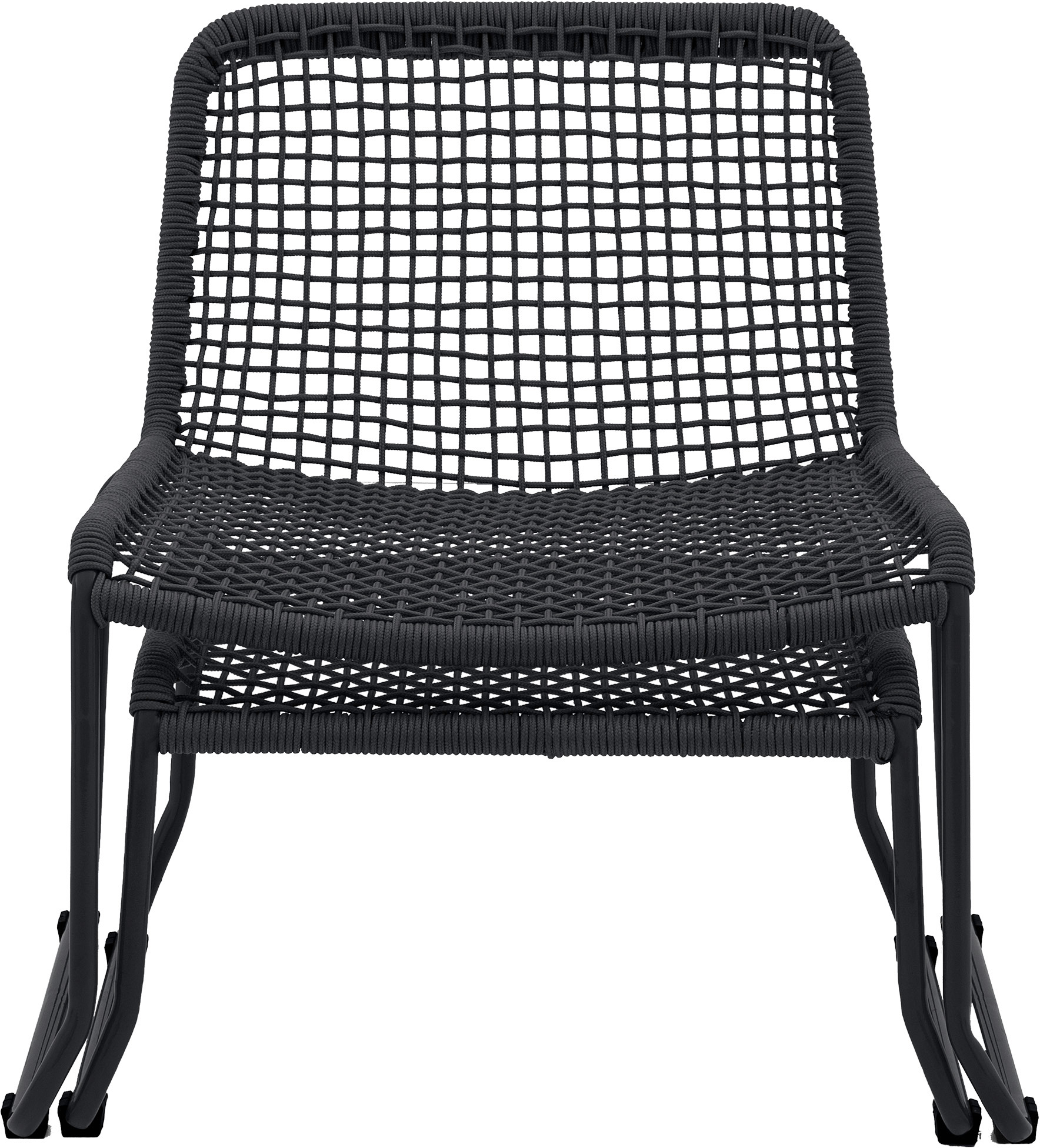 Gallery Outdoor Sassano Lounge Chair with Footstool Black