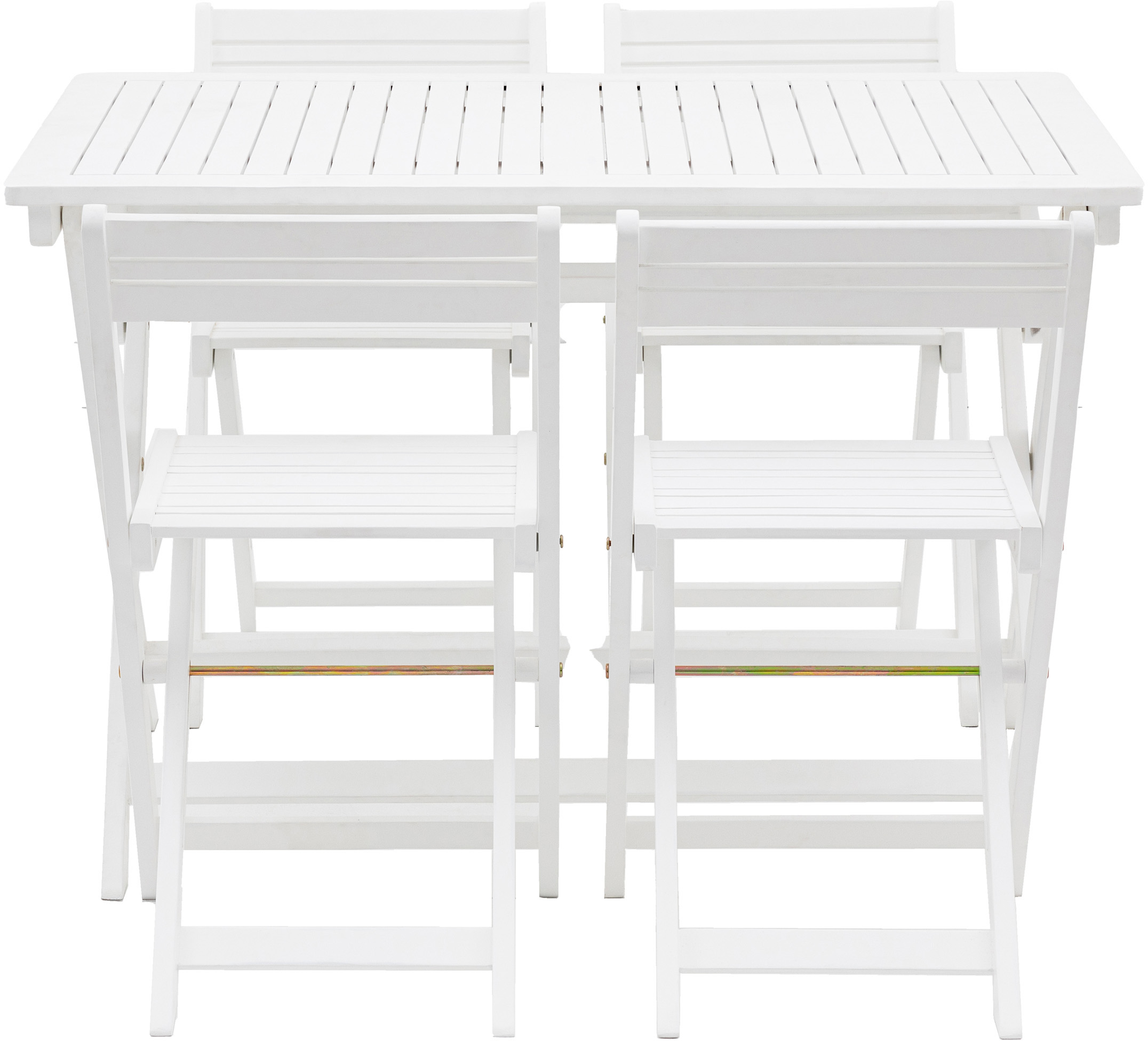 Gallery Outdoor Lindos White Folding Dining Set